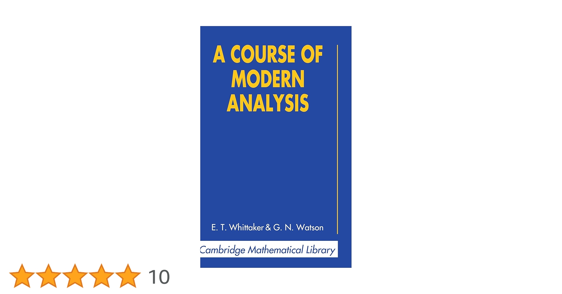 Amazon | A Course of Modern Analysis | Whittaker, E. T.