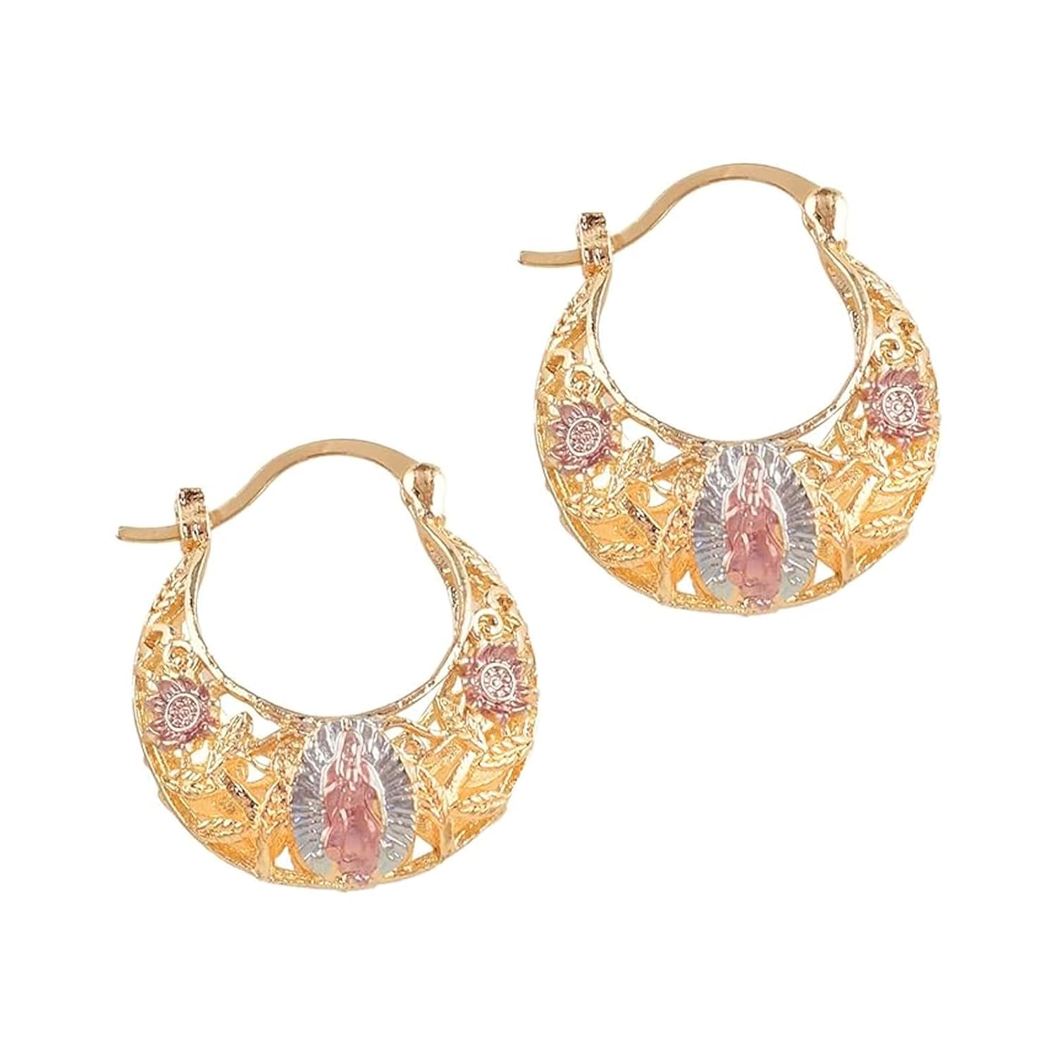 Vintage Virgen De Guadalupe Earrings