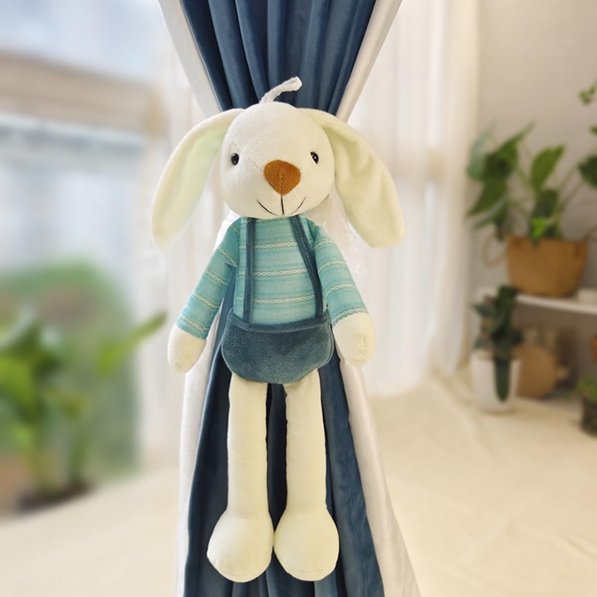Embasses pour Rideaux, Sangles de Maintien en Peluche Douce avec Boucle élastique, for Chambre à Coucher, Salon, décoration d'intérieur(Teal,1)