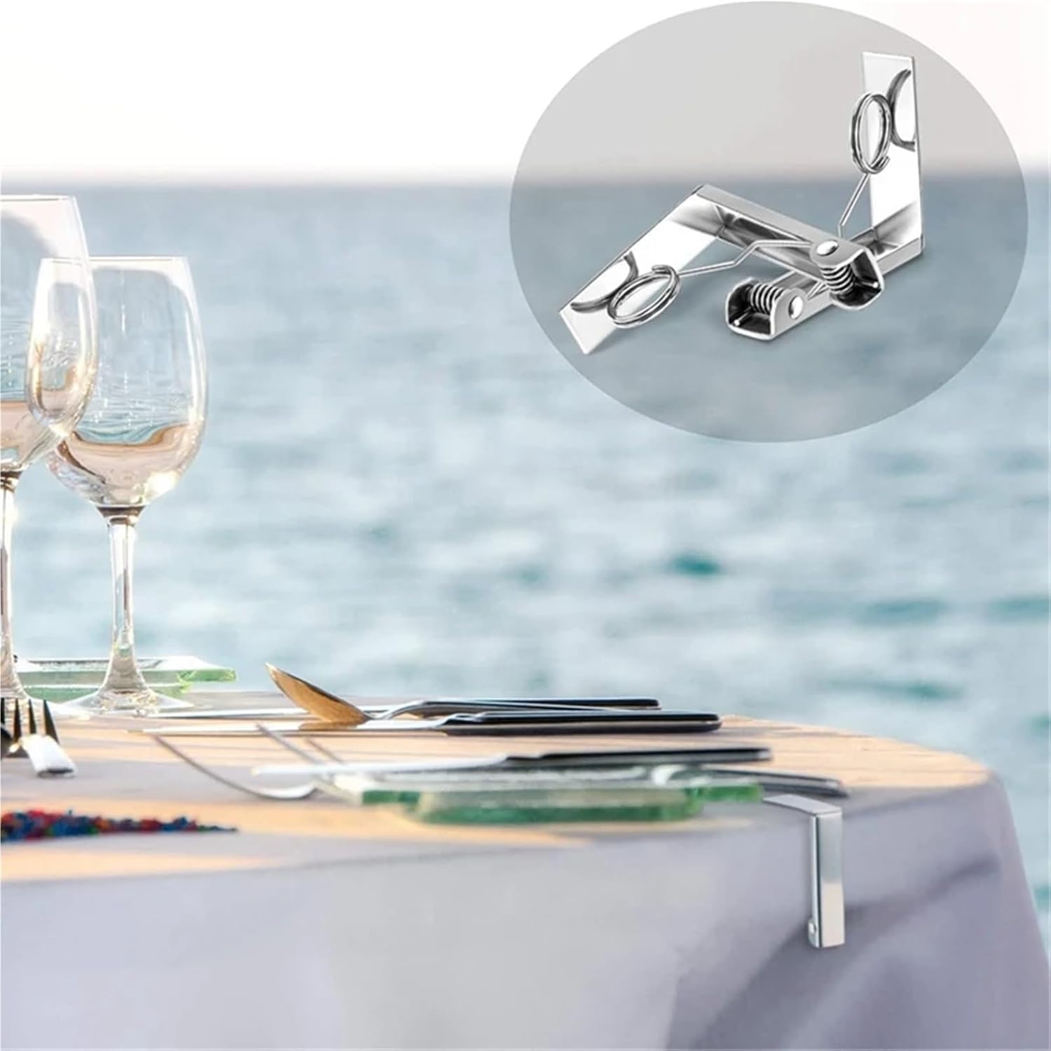 Tablecloth Clips 20 PCS Clips Thickened High Elasticity Stainless Steel