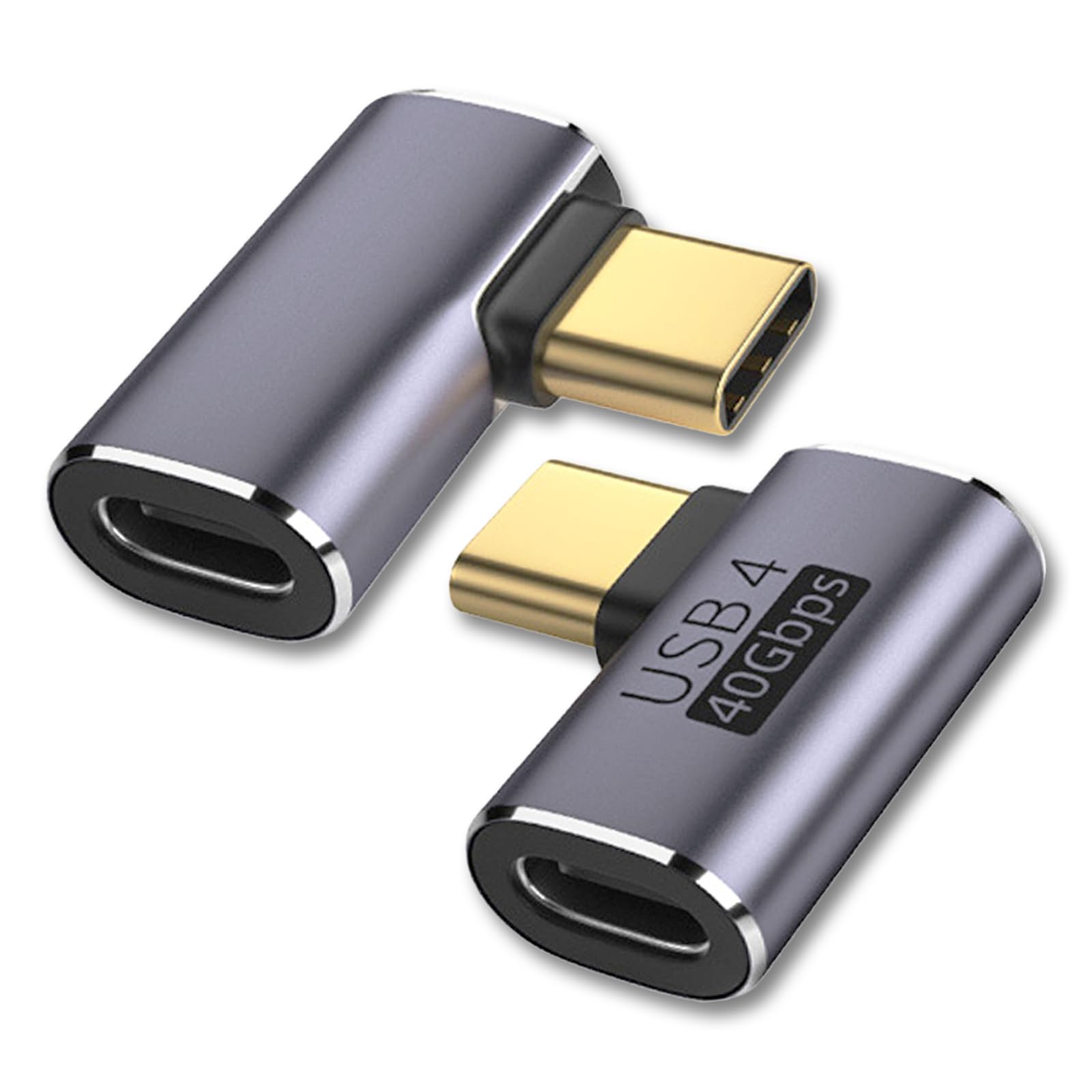 Cyberguys! USB C Right Angle Adapter PD 240W for Thunderbolt 4/3, Right Angle 90 Degree USB C Male to Female Extender 40Gbps Data USB4.0 L Shape Connector with 8K@60Hz Video for iPad, MacBook, 2-Pack-image-26
