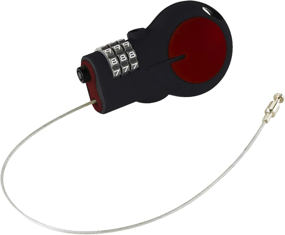 Candado para equipaje con cable Lewis N. Clark | Aprobado por la TSA | Candado para viaje o bicicleta | Establece tu propia combinación | Cable de acero retráctil de 30 pulgadas