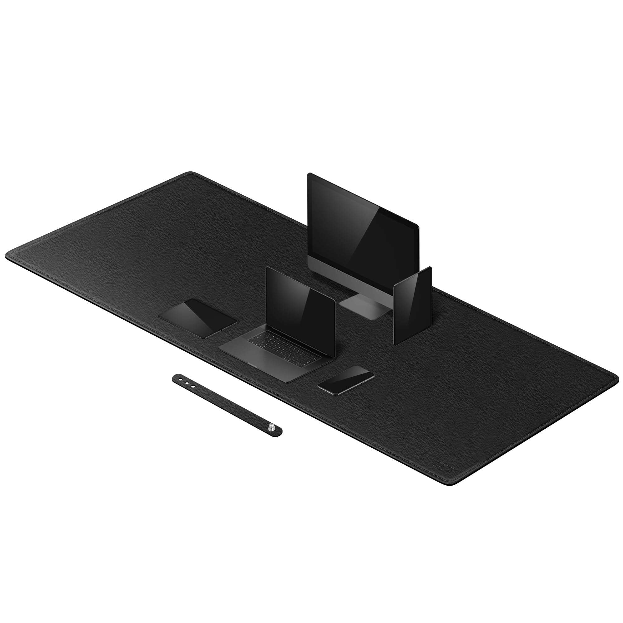 Cacoy 1900x700 mm Sottomano da Tappeto da Ufficio in Pelle PU, Protezione Tappetino da Tavolo Pad, Tappetino per mouse Grande, Tappetino da scrivania Impermeabile per Ufficio e Casa (Nero)