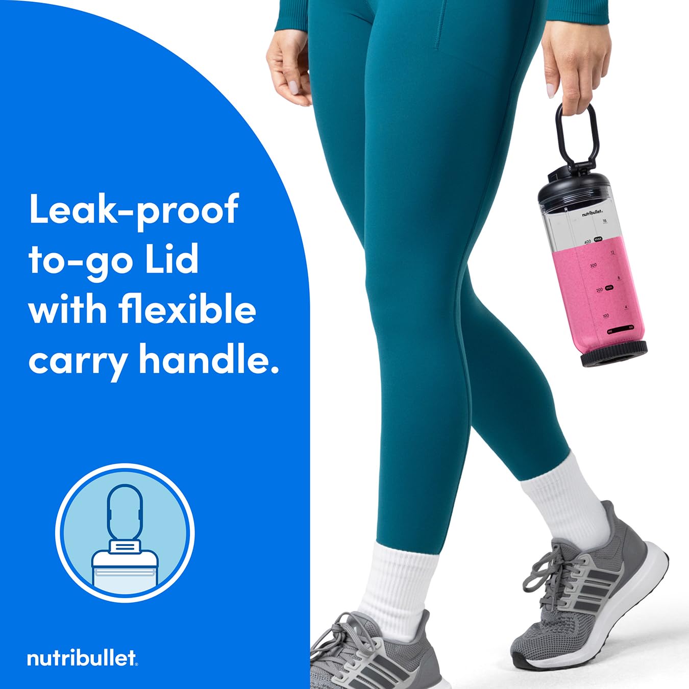 nutribullet Flex Blender z metalu, wysoka pojemność, 500 ml, gotowy do podróży, odłączane ostrza, wskaźnik baterii, przenośna konstrukcja, elegancki i kompaktowy, łatwe mieszanie, do smoothie i soków