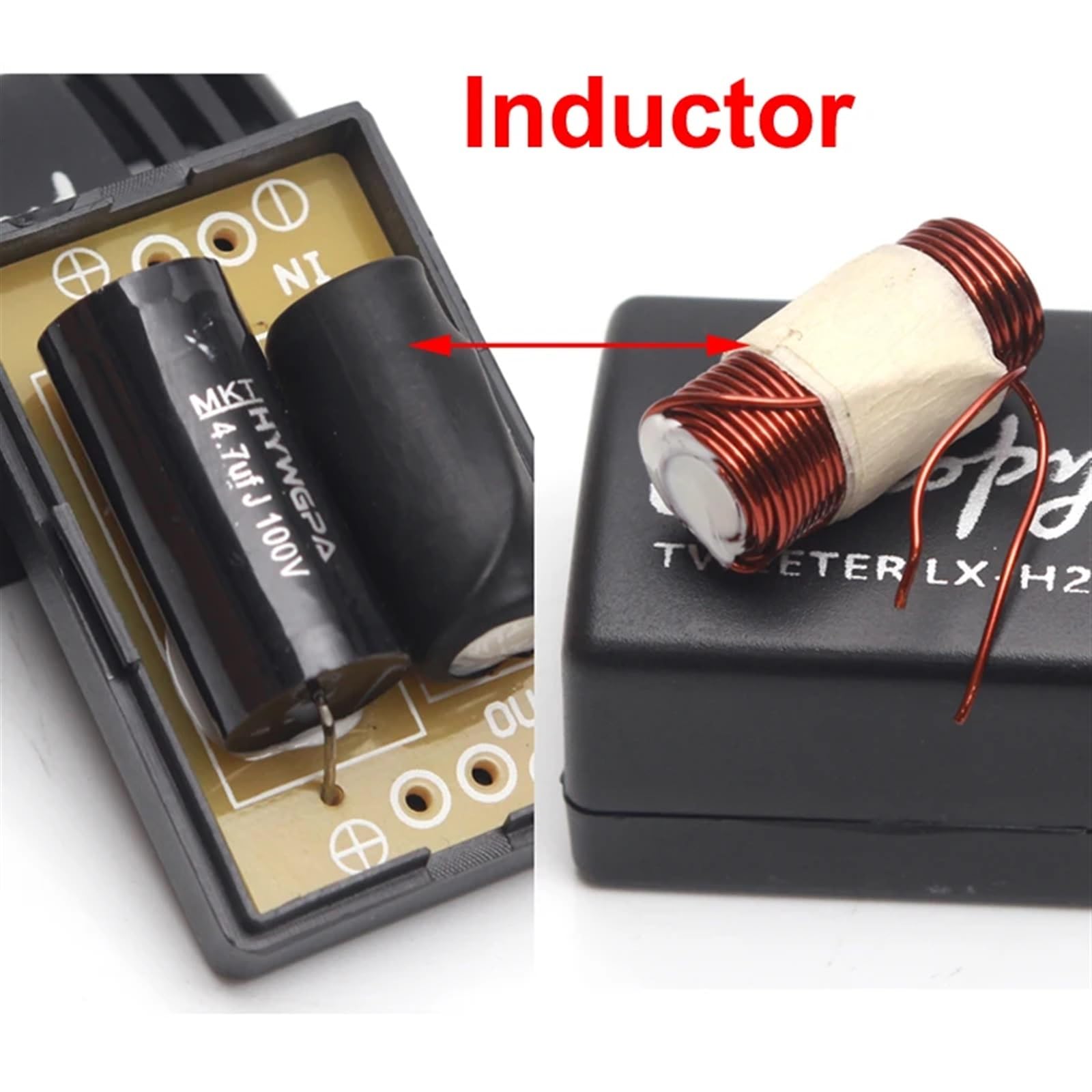 Doversky 2PCS 1 Way 60W Tweeter 2.8KHz Speaker Frequency Divider Circuits Car 1-Unit Treble Automotive HiFi Audio Crossover Filters