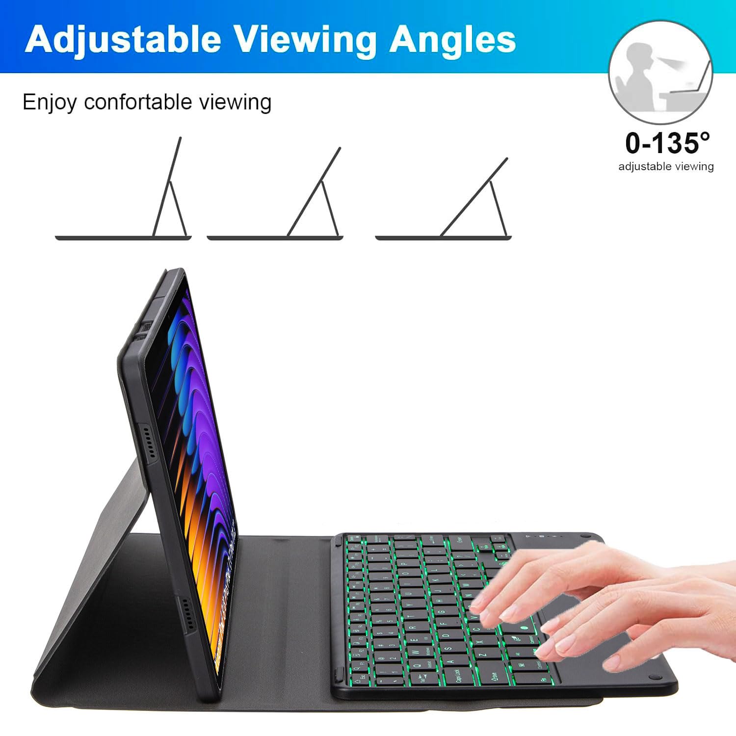 FKQLH Tastiera Custodia per Xiaomi Pad 7/7 Pro 11,2 Pollice, Italiana Layout Tastiera Retroilluminata Rimovibile Magnetic Wireless Bluetooth Cover con Supporto, Viola FKQLH Tastiera Custodia per Xiaomi Pad 7/7 Pro 11,2 Pollice, Italiana Layout Tastiera Retroilluminata Rimovibile Magnetic Wireless Bluetooth Cover con Supporto, Viola