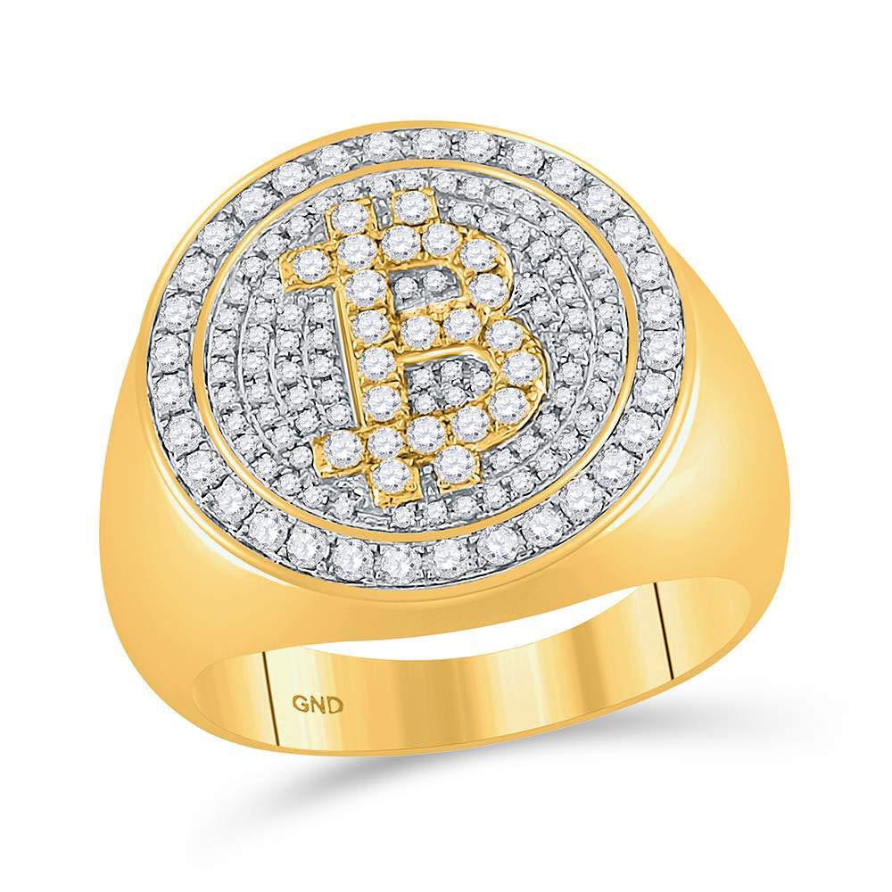 Jewels By Lux 10k Yellow Gold Mens Round Diamond Bitcoin | Desertcart  Seychelles
