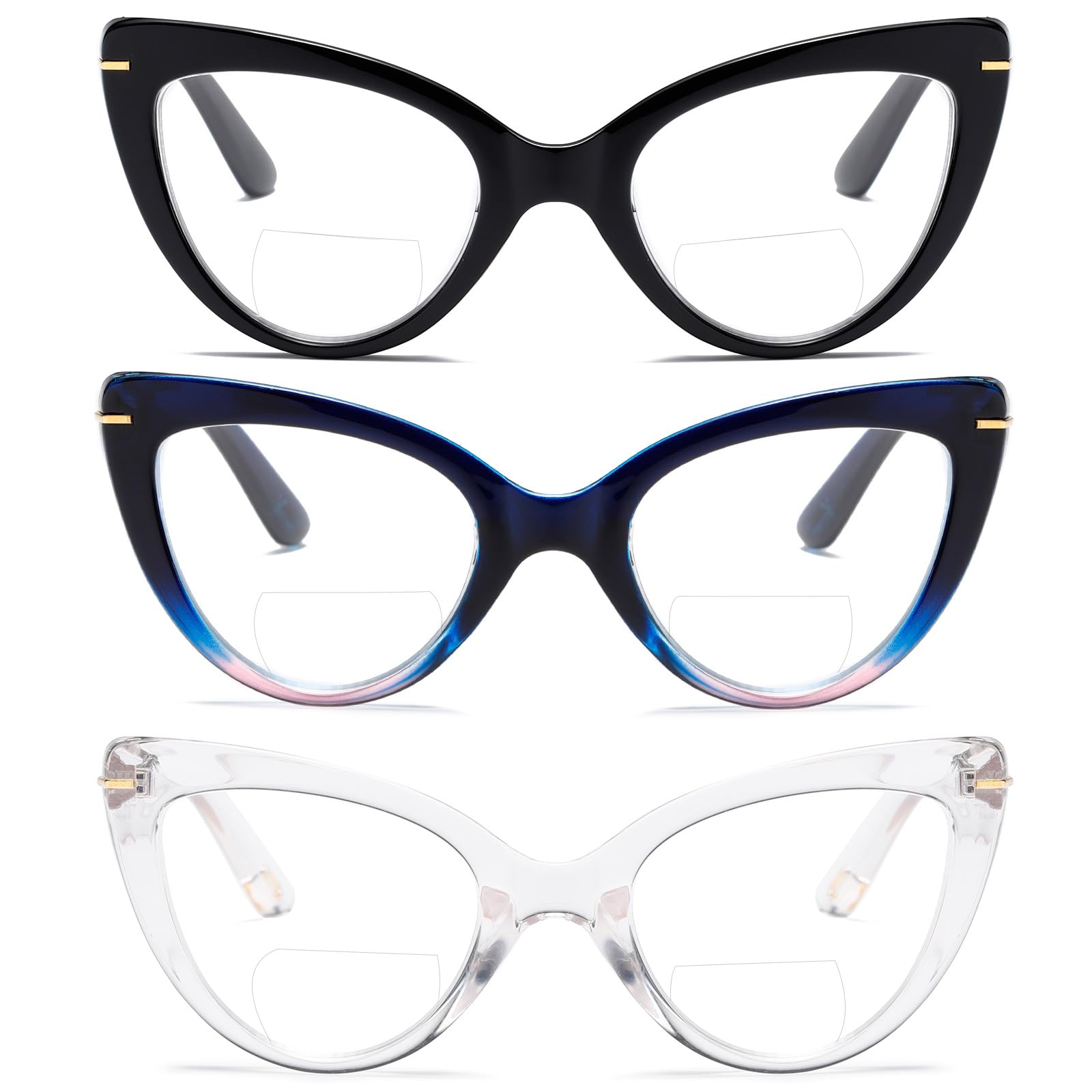 MMOWW Cat Eye Reading Glasses Fashion Cute Reader for Women