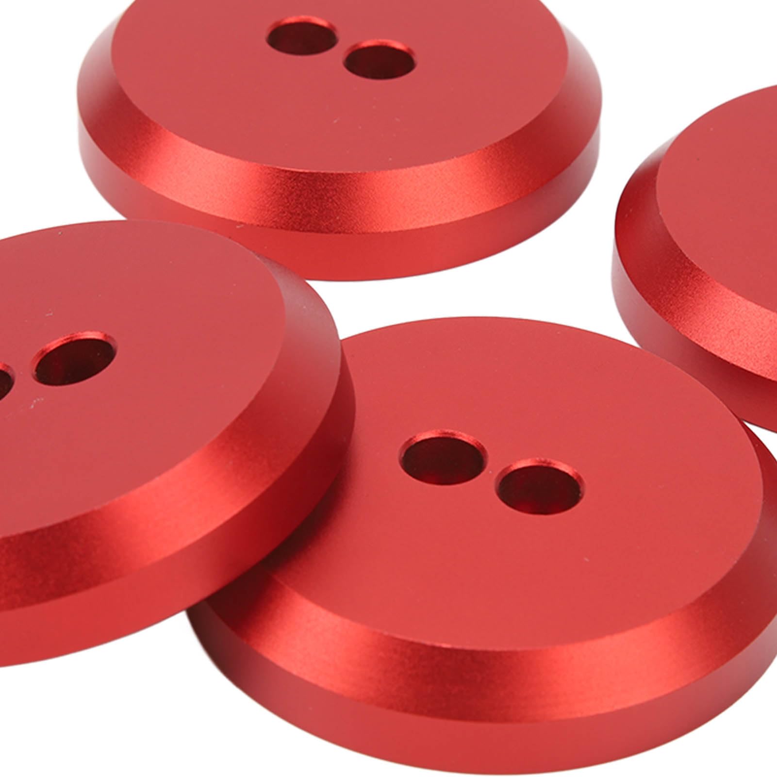 4 szt. Adapter do Podkładek Aluminiowa Podkładka Podłogowa Wymienna do 4 szt. Adapter Podkładek C6 C7 C8, Aluminiowa Podkładka Podłogowa Wymiany, Czerwony Krążek Bezpiecznego Podnoszenia