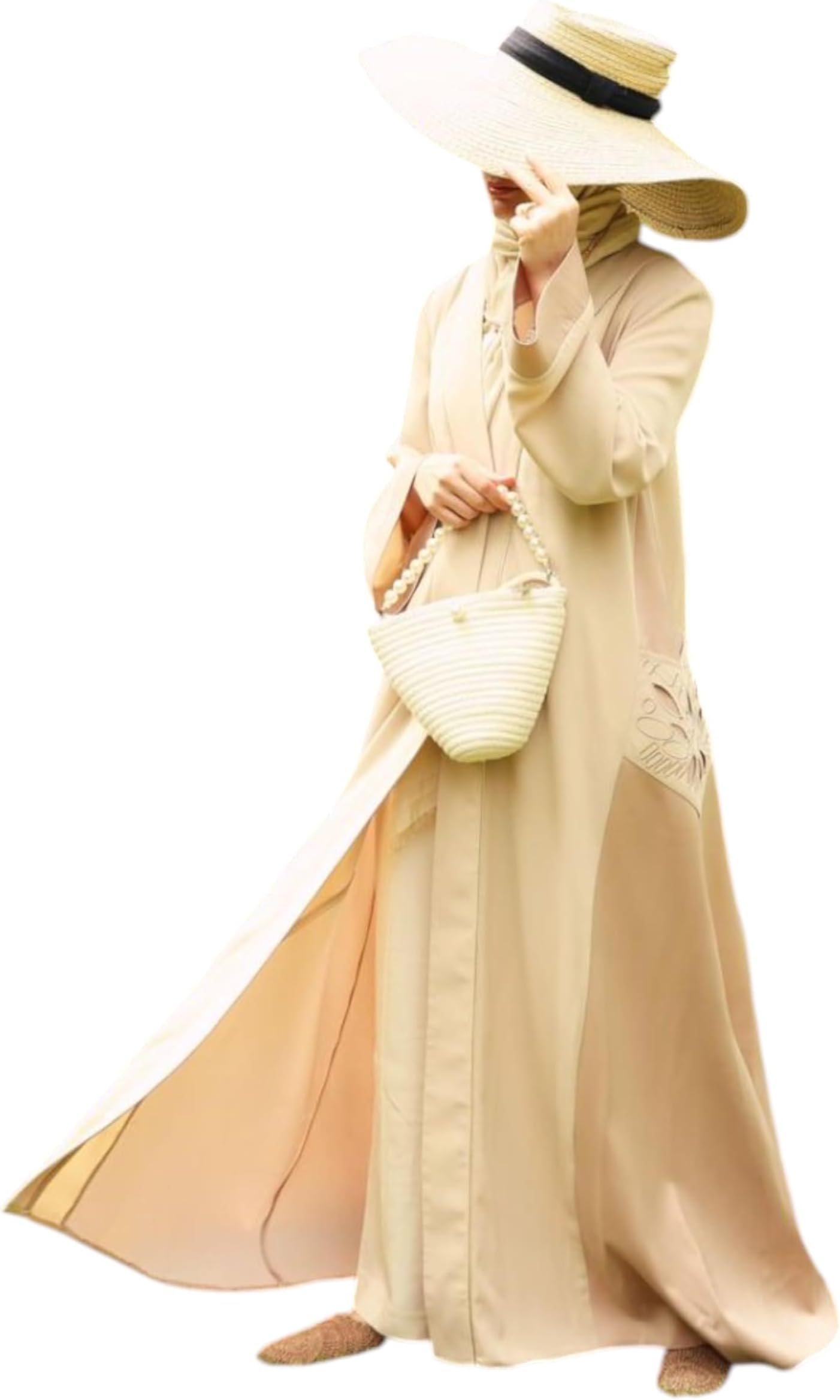 - Abaya Dress for Women Hijab, Long sleeve Butterfly Abaya Kaftan Style Modest Dress wear casual and Elegant Coverups