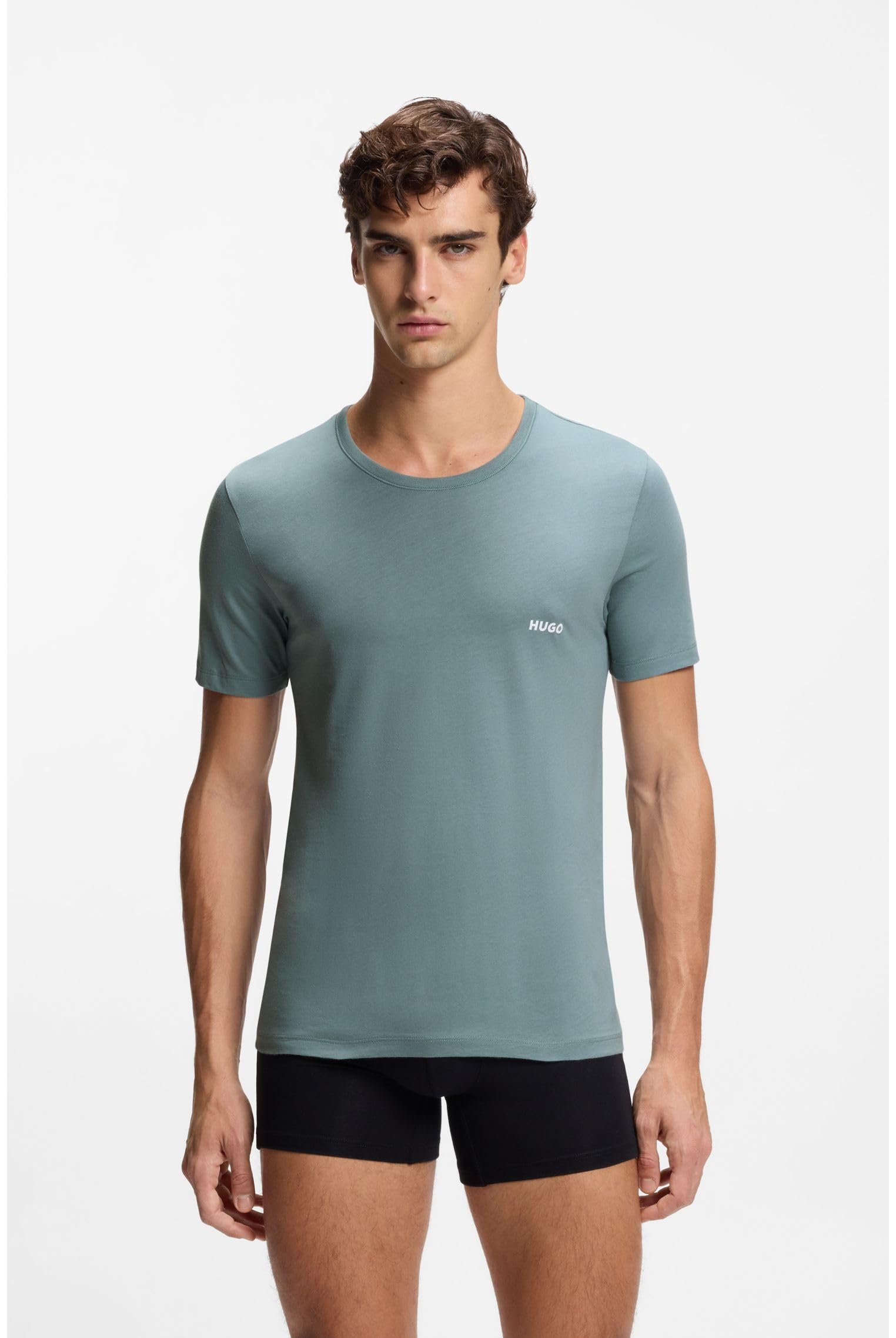 HUGO Koszulka Mężczyźni T-shirt Rn Triplet P