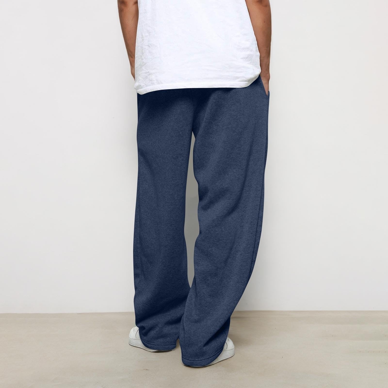 Pantalon De Jogging Homme Baggy Pantalon Jogging Large Hiver Chaud Y2K Sweatpants Grande Taille Training Sportswear Survêtement Mode Ample Fonctionnelles Pants Travail Taille Élastique