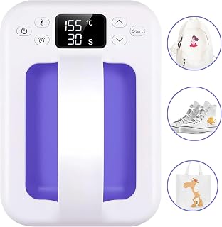 Heat Press Machine For T Shirts, 7" × 5" Portable Mini Heat Press Fast Even Heat, Easy Press T Shirt Printer Machine for HTV Vinyl and Heat Transfer Sublimation for Tote Bags, Hat,DIY Projects(Violet)