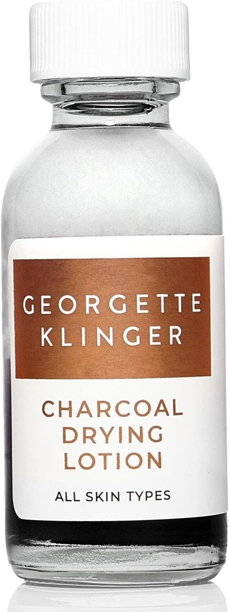 Georgette Klinger Charcoal Drying Lotion – Clarifying Overnight Spot Care with Salicylic Acid and Calamine for Blemish-Prone Skin, Unscented, 1 oz