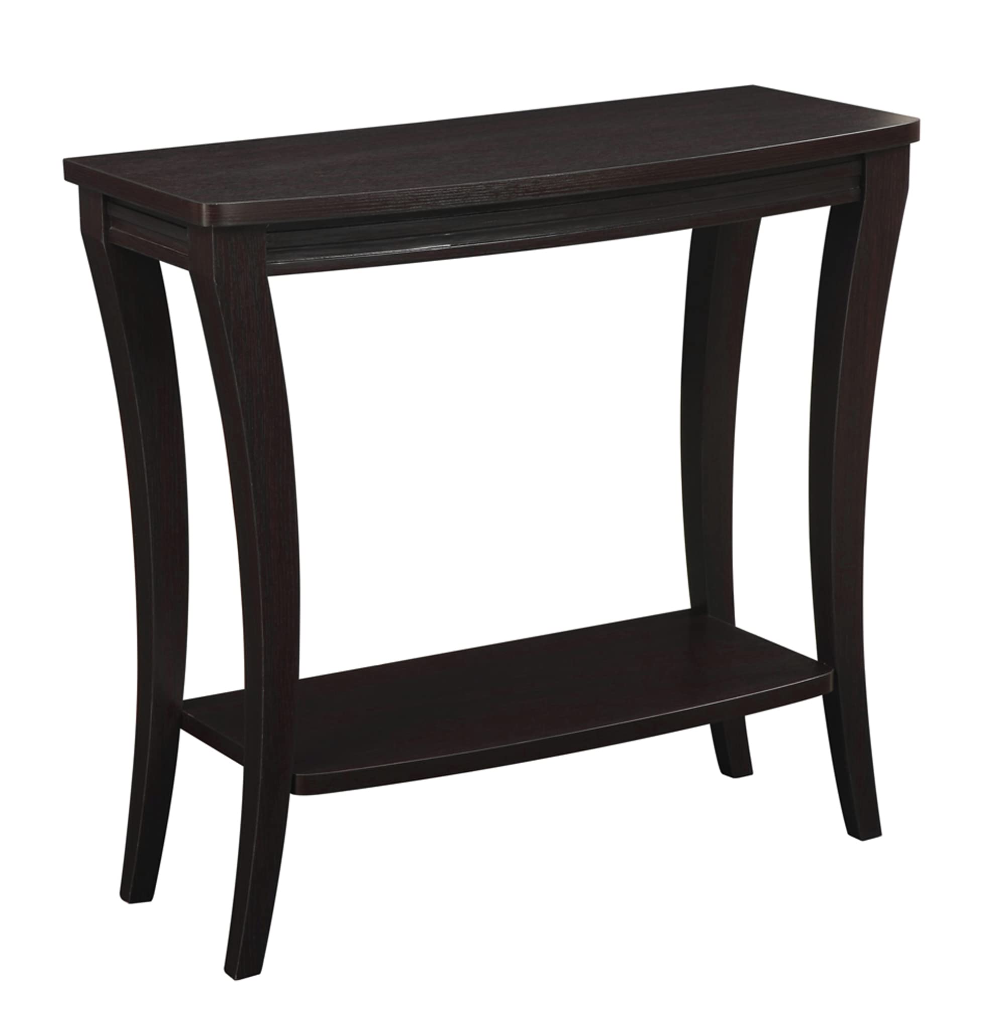 Convenience Concepts Newport Console Table with Shelf, Espresso