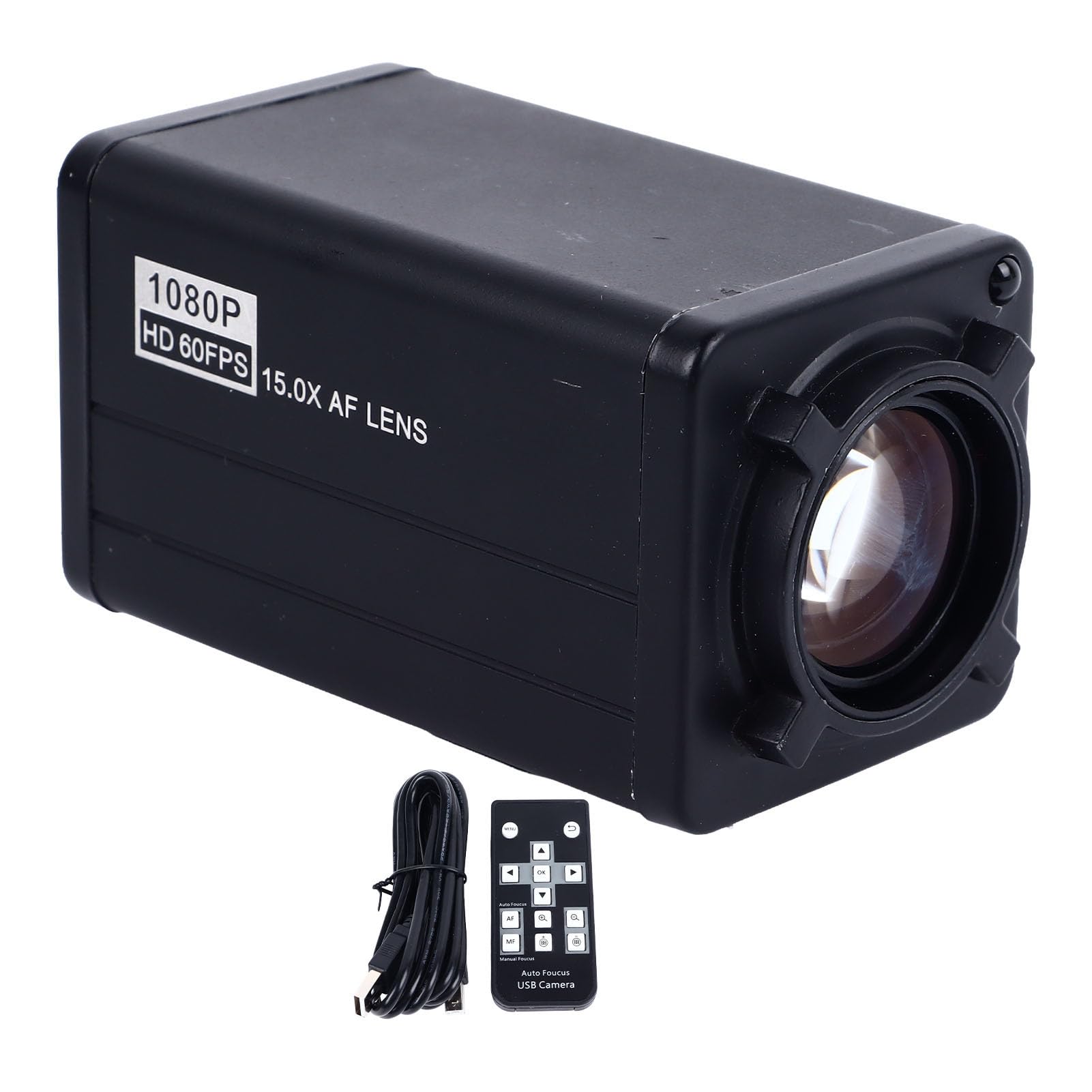 Przemysłowa Kamera z Mikroskopem Kamera Przemysłowa HD ze Stopu Aluminium 2MP 1080P 60FPS 15X Zoom Optyczny Automatyczne Ręczne Ustawianie Ostrości do Transmisji na żywo Monitorowanie