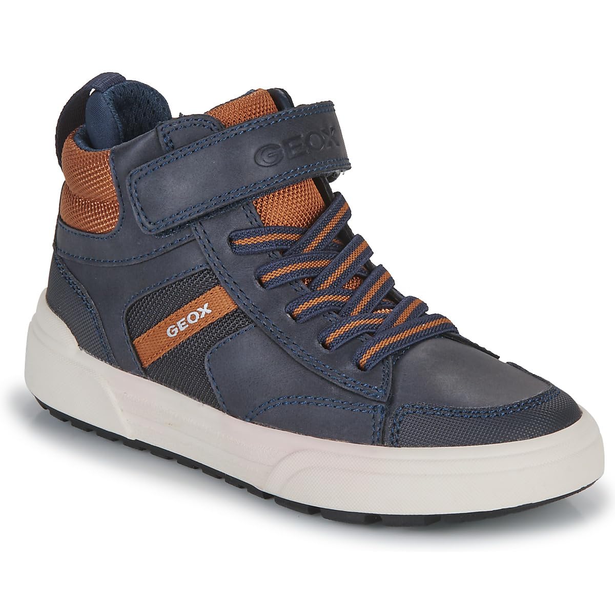 Geox Boys' J Weemble Boy A Trainers, Navy Cognac, 11.5 UK