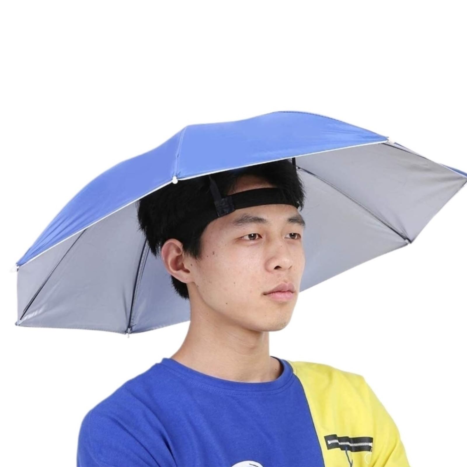 Przeciwsłoneczny Parasol Wędkarski Parasol Z Regulowaną Opaską Na Głowę, Składany, Wędkarski, Dla Dorosłych, Plażę Ogrodnictwa