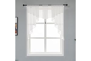 Elegant White Curtains for Lavish Bathroom Windows