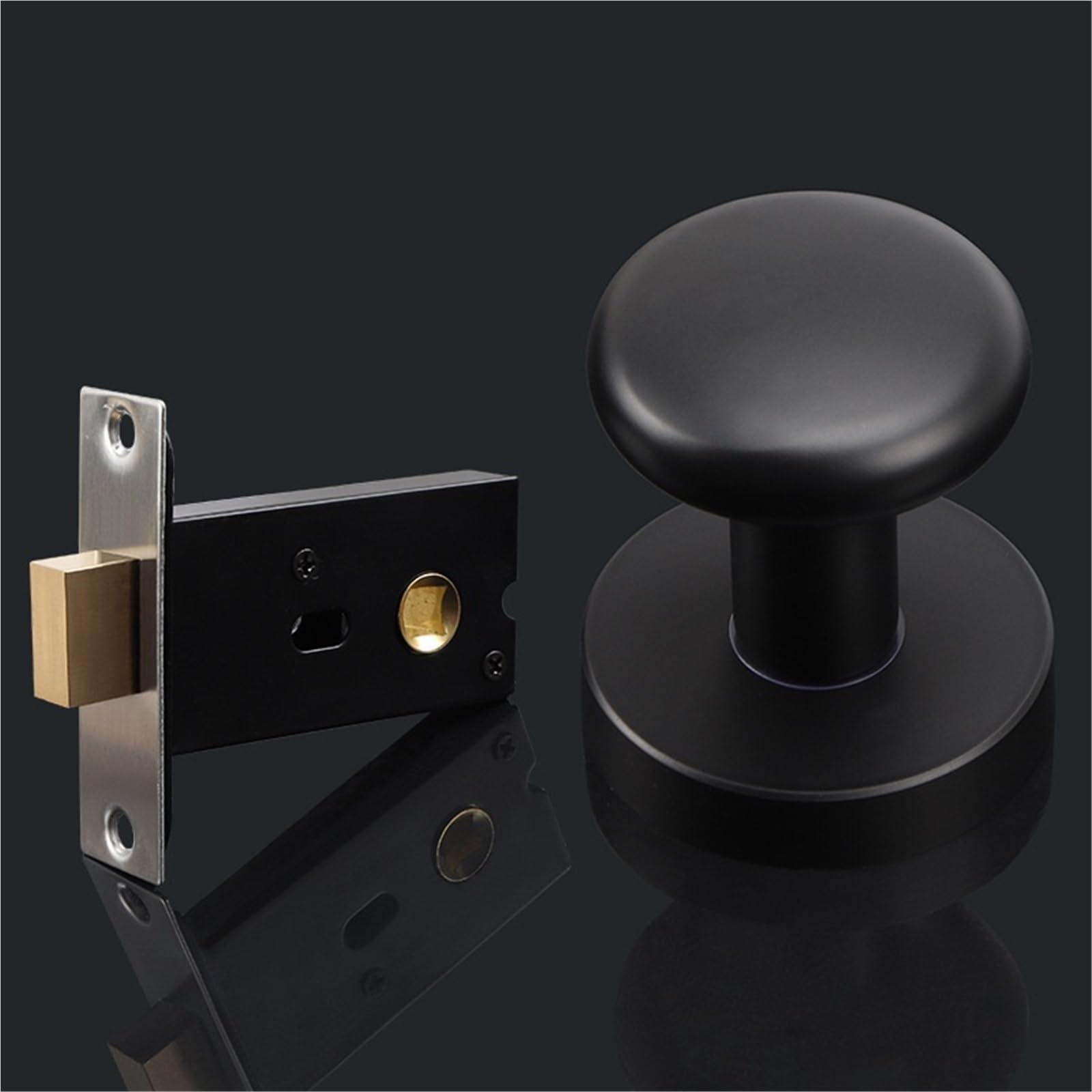 Zinc Alloy Invisible Door Lock Single-Sided Indoor Concealed Bedroom Hidden Background Wall Wooden 1Pcs(Pbt-with Lock-cc)