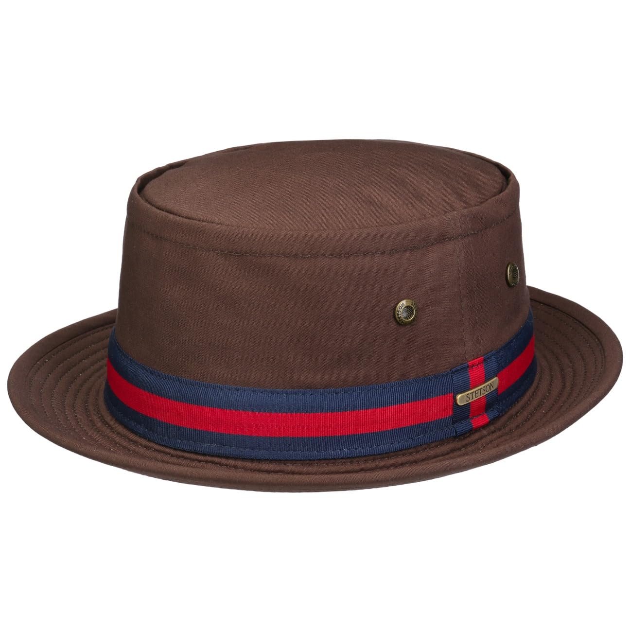 Stetson Men's Brown Classic Band Pork Pie Cloth Hat - M