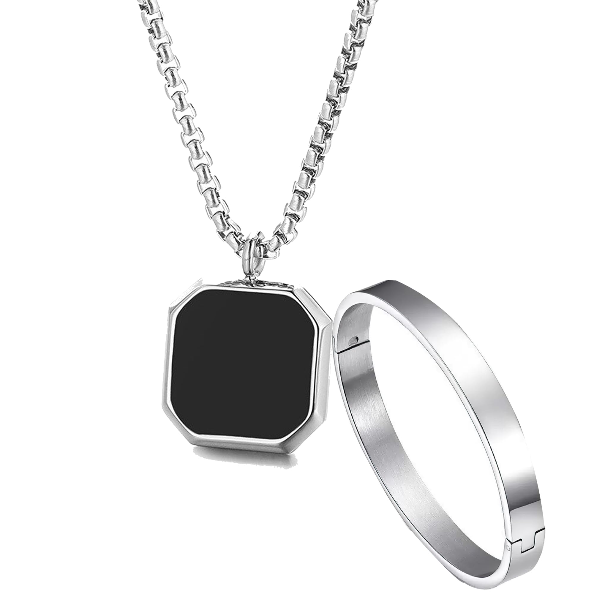 See full amazon price history chart for Fashion Frill Silver Chain For Men Stainless Steel Square Silver Chain Pendant with Silver Kada Bracelet For Men Boys Stylish Mens Jewellery Fashion Frill Silver Chain For Men Stainless Steel Square Silver Chain Pendant with Silver Kada Bracelet For Men Boys Stylish Mens Jewellery (B0CJV2DB3F) Amazon Price History, Amazon Price Tracker
