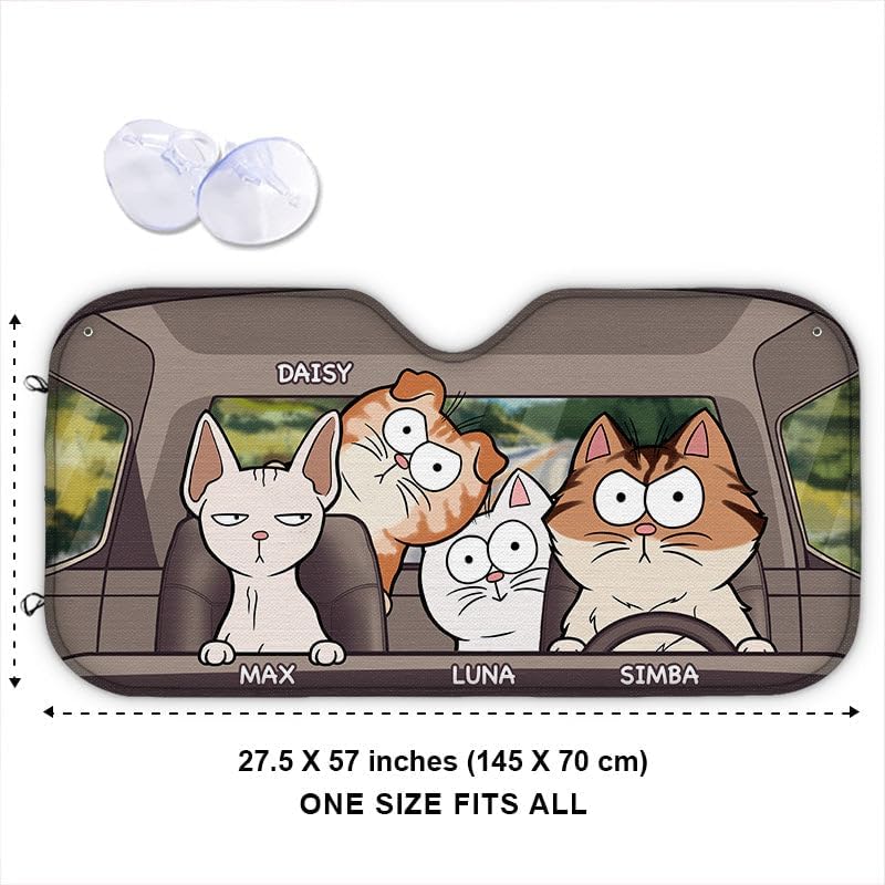 Miniatura 2 de Pawfect House Parasol para parabrisas, regalo de gato para amantes de los gatos, regalos de mamá de gato, regalos temáticos de gatos para mujeres,