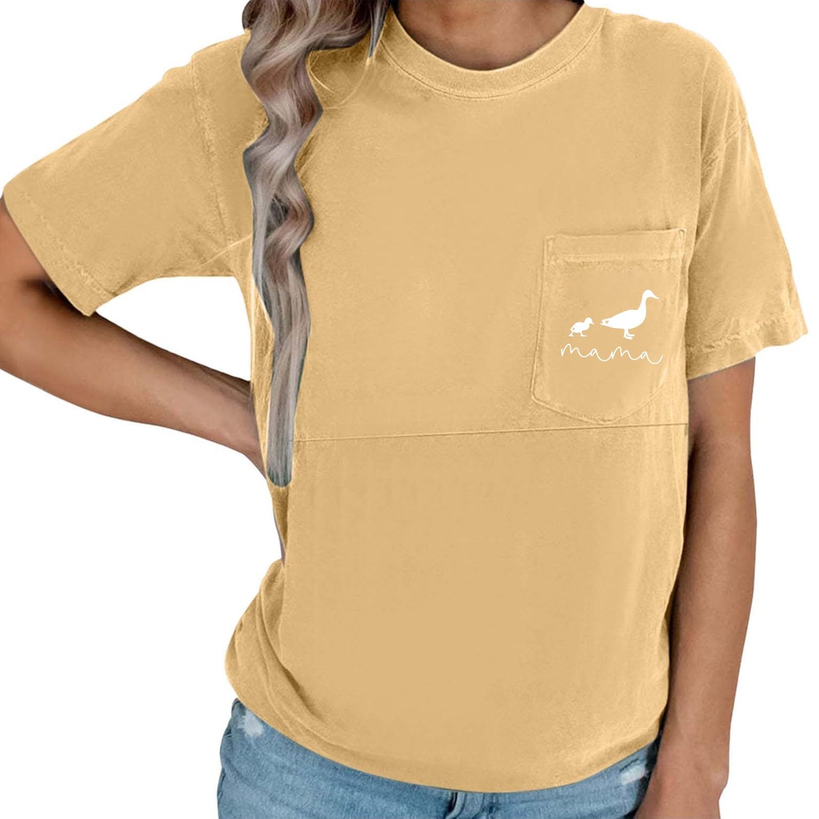 Generisch T-shirt d'allaitement confortable pour femme, haut d'allaitement avec fermeture éclair, mode de grossesse avec poche. Catégorie de produit