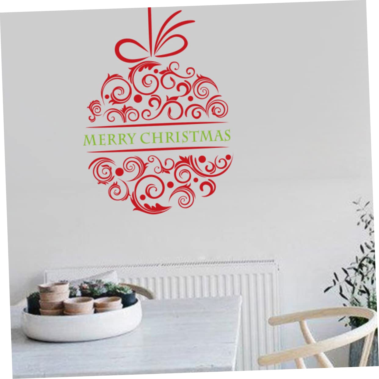Cabilock 3 Pezzi Adesivo Murale Natalizio Chic Decorazione per Finestre e Stickers Natalizi Riutilizzabili per Supermercati Negozi e Festivi