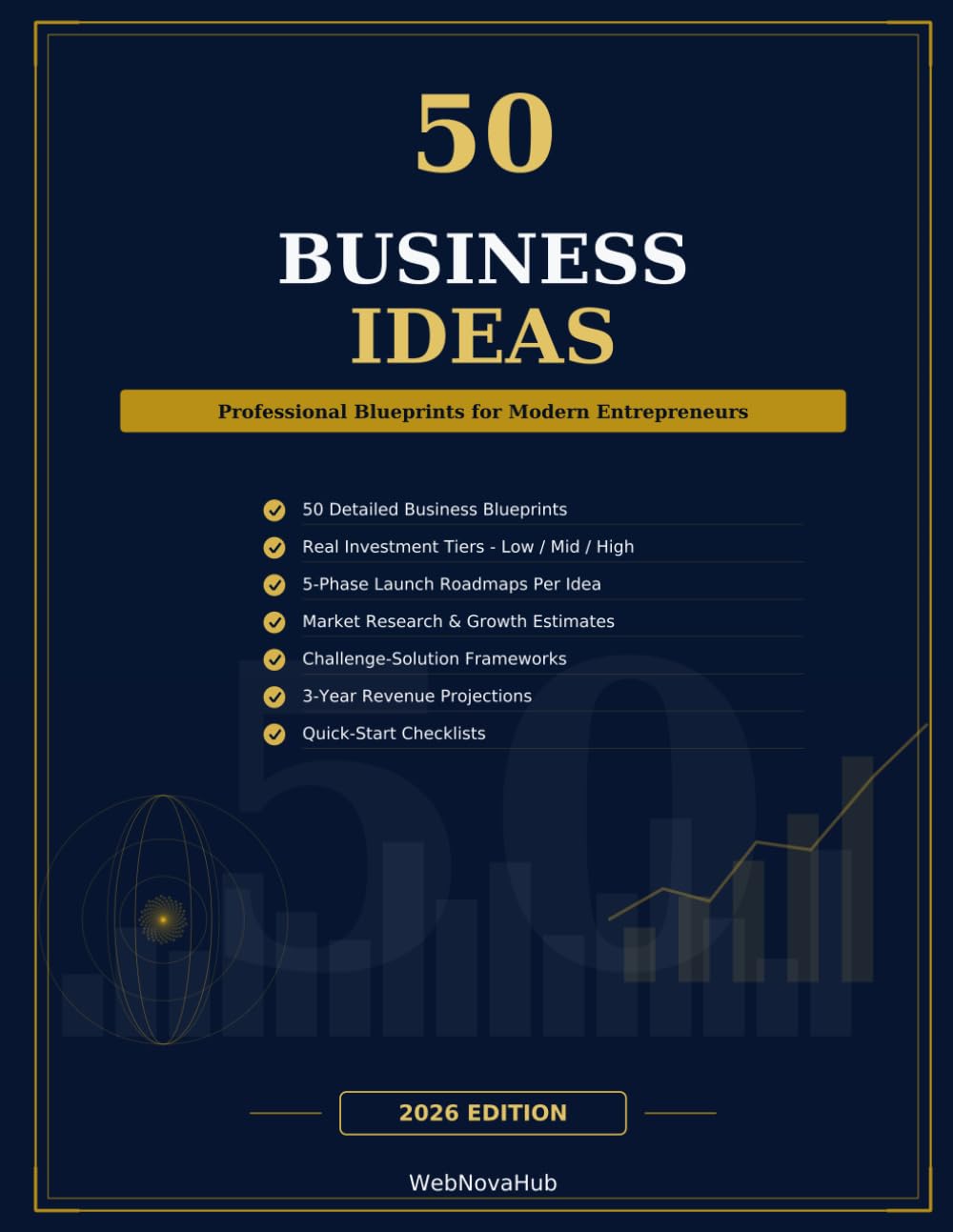 50 Business Ideas for Entrepreneurs: Step-by-Step Startup Blueprints with Investment Plans, Launch Roadmaps, and Revenue Strategies for Beginners and Side Hustlers