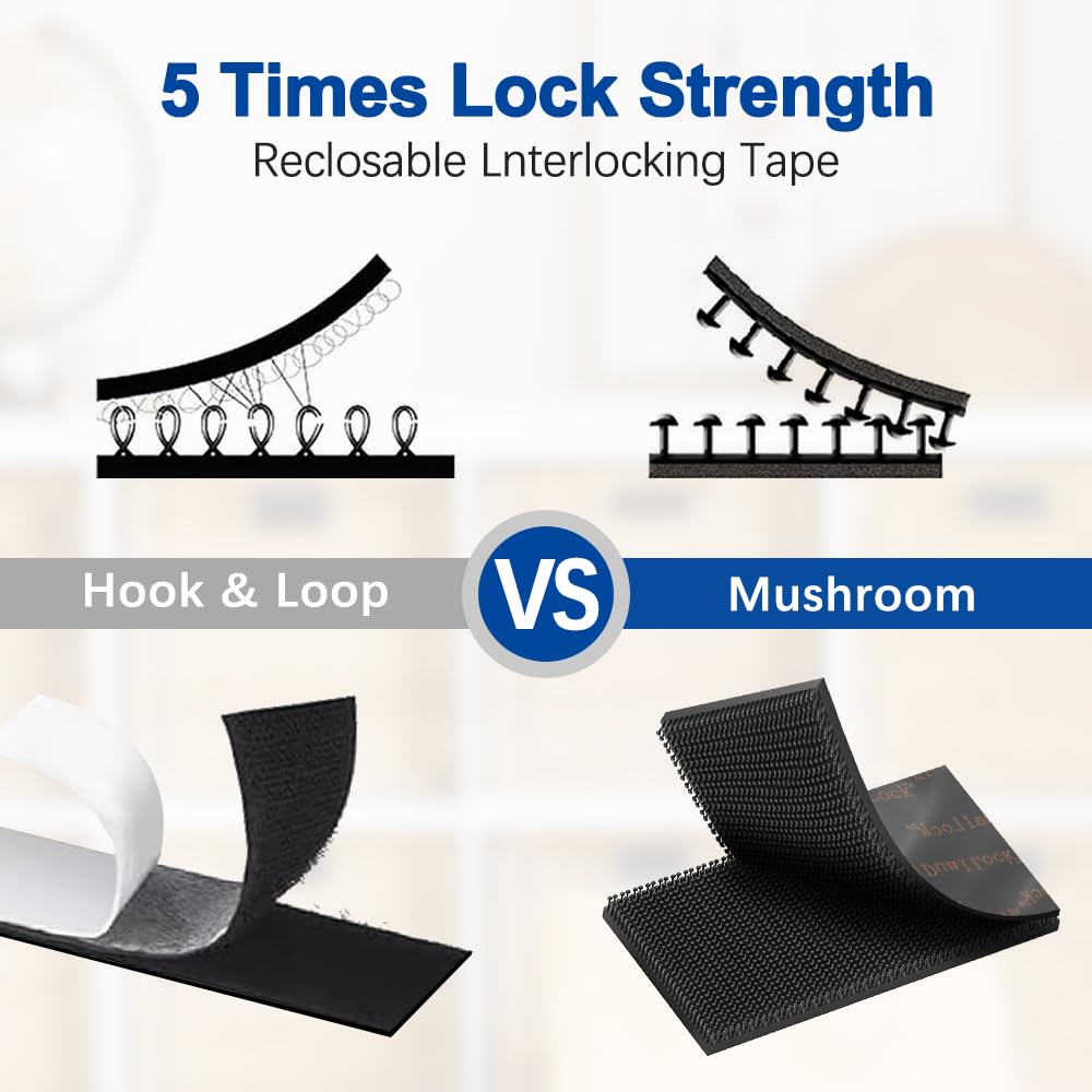 Mushroom Mounting Tape Black 3M Dual Lock Fastener Tape - 1x2 Inch, 8 ...