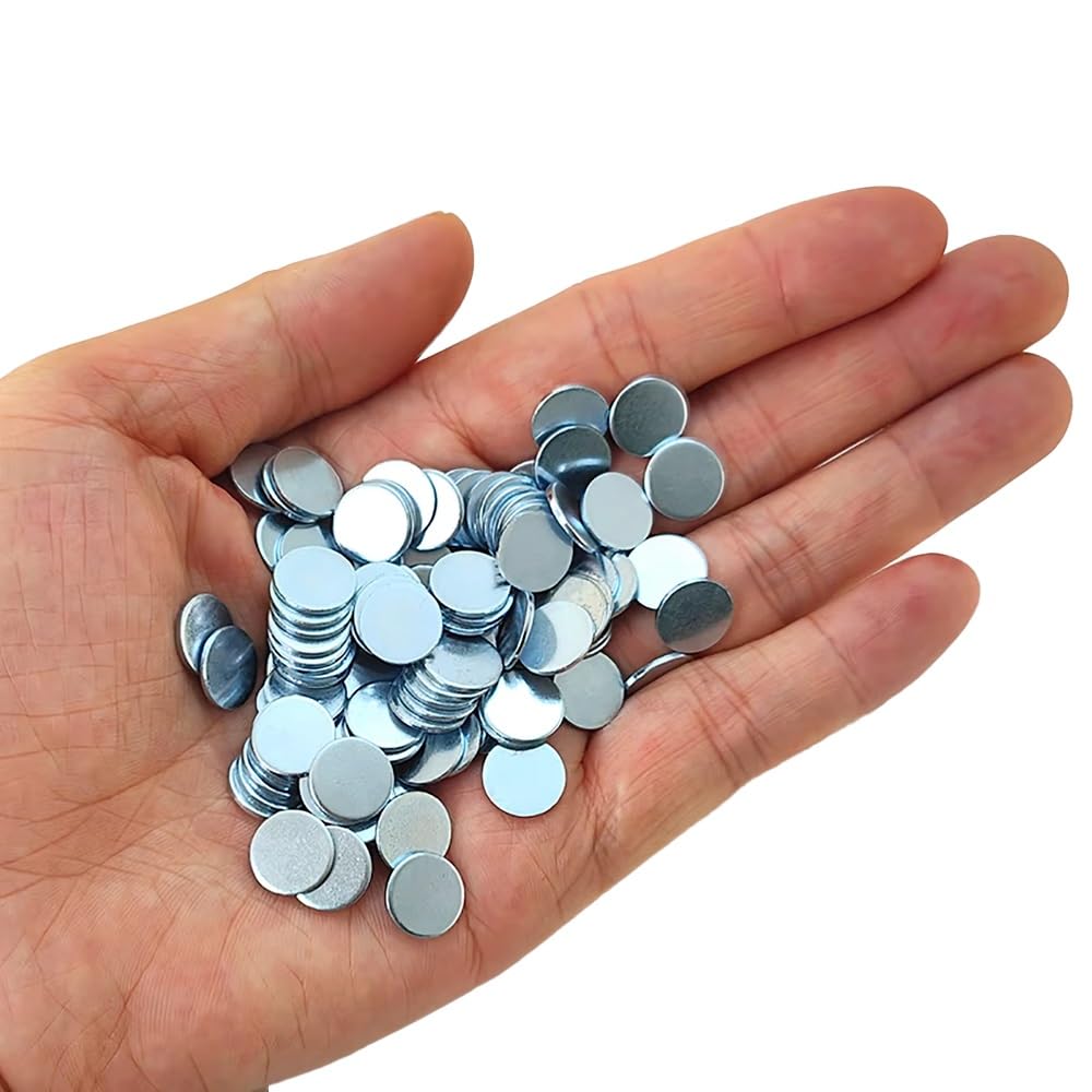 100 Stück Ultradünne Verzinkte Eisenscheiben – 10–40 Mm Runde Metallbleche For Heimwerkerarbeiten, Kunsthandwerk, Magnete Und Heimorganisation (0,3–1 Mm)(30 x 0.3mm)