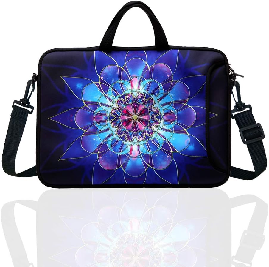 10-Inch Laptop Shoulder Bag Sleeve Case with padded handle for 9.6” 9.7" 10" 10.1" 10.5" Ipad/Netbook/Tablet/Reader (Blue) - Image 2