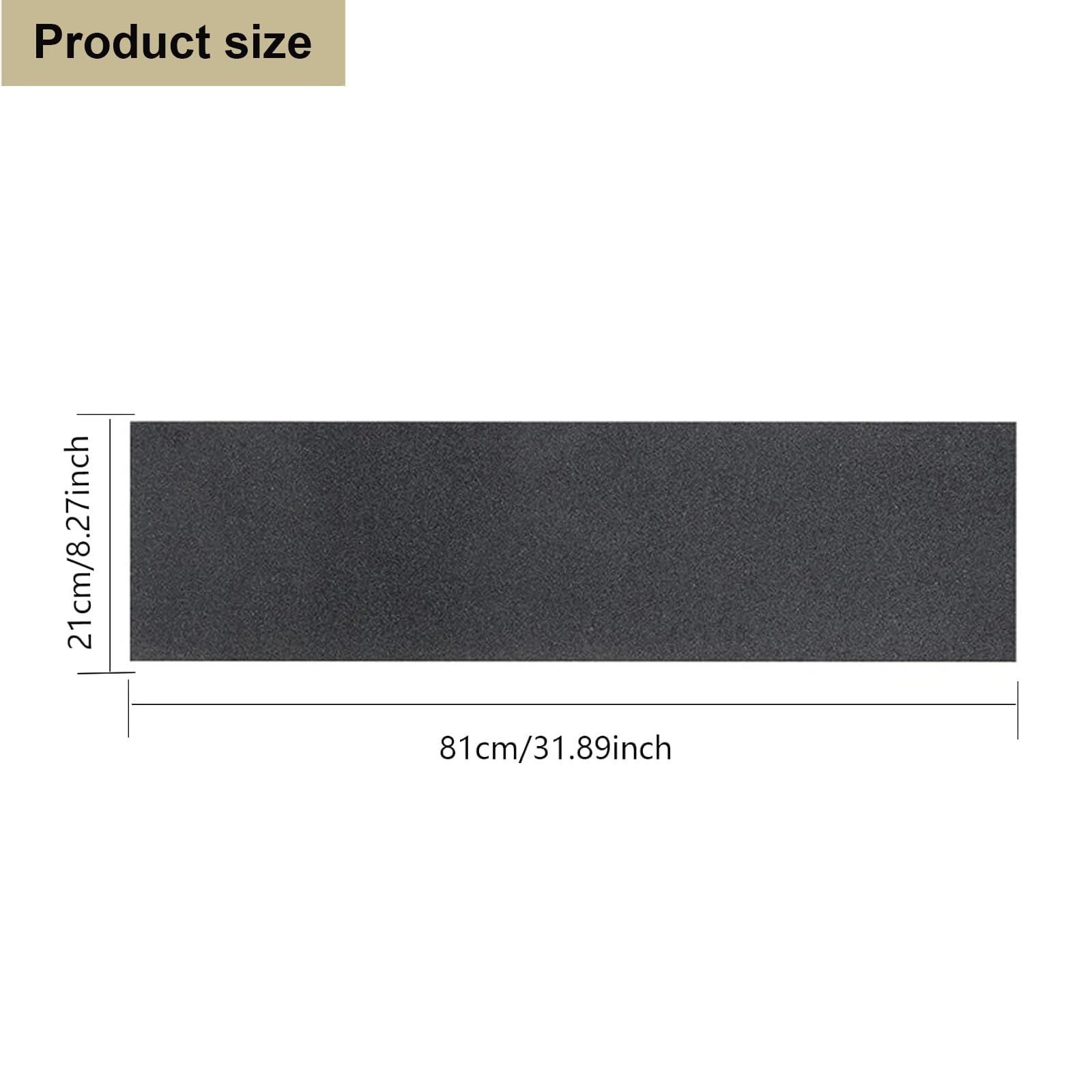 2 Pièces Skateboard Grip Tape Sheet Ruban De Skateboard Professionnel Papier De Verre Pour Skateboard Ruban De Skate Noir Pour Scooter, Marches, Fauteuil Roulant, Escaliers(81 x 21cm)
