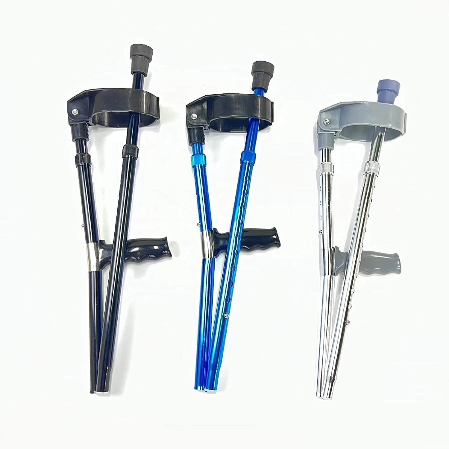 PAASHE muleta 1 par de Bastones con muletas Ajustables de Manga Completa Bastones de antebrazo para Adultos Bastón Ligero para Caminar