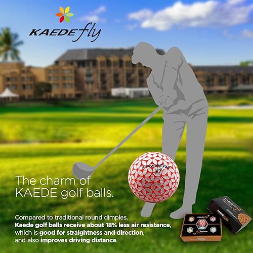 Miniatura 2 de Pelotas de golf de distancia (media docena) 2 tonos de colores 6 bolas