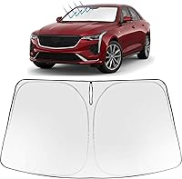 Vista 109 de Proadsy 2025 - Parasol para parabrisas actualizado con ajuste personalizado para Nissan Rogue 2014-2020, protector plegable de 4 capas