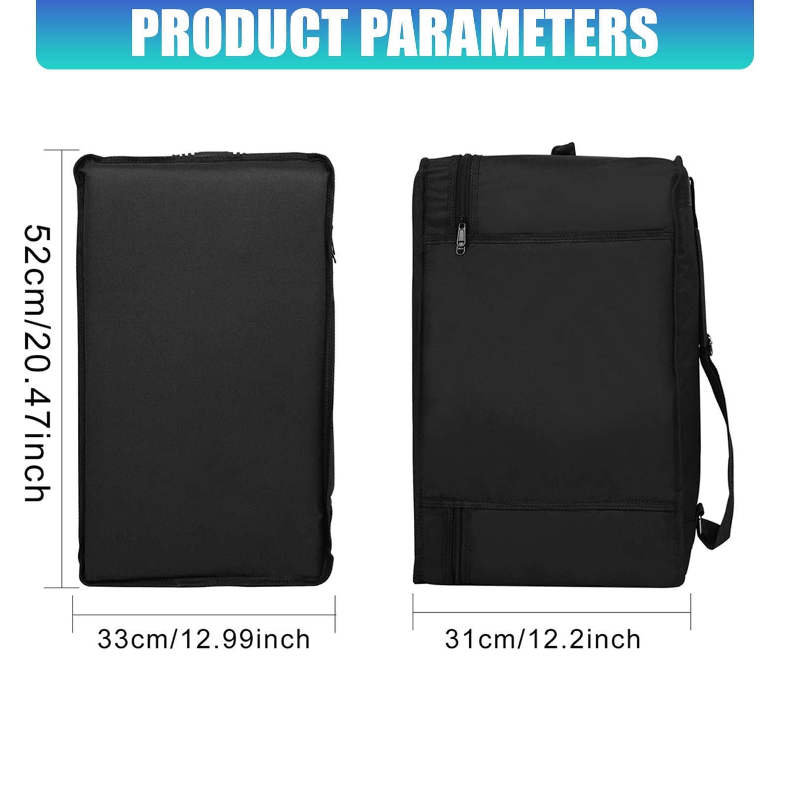 Cajon Borsa Scatola di Ricambio Zaino Tamburo Tela Spessa Tamburo Doppia Borsa a Tracolla Strumento a Percussione Scatola Accessori Borsa per il Trasporto Del Tamb