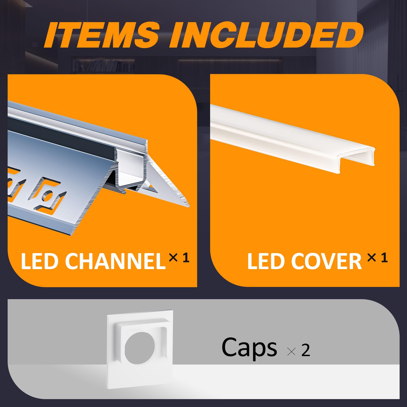 10 x aluminiowy profil narożny LED, 2 m (20 m), profil LED do montażu na sucho, 45 stopni, do taśm LED 9 mm / listew LED / profil LED, z mlecznobiałą osłoną zaślepek – 2000 x 47,27 x 22,64 mm