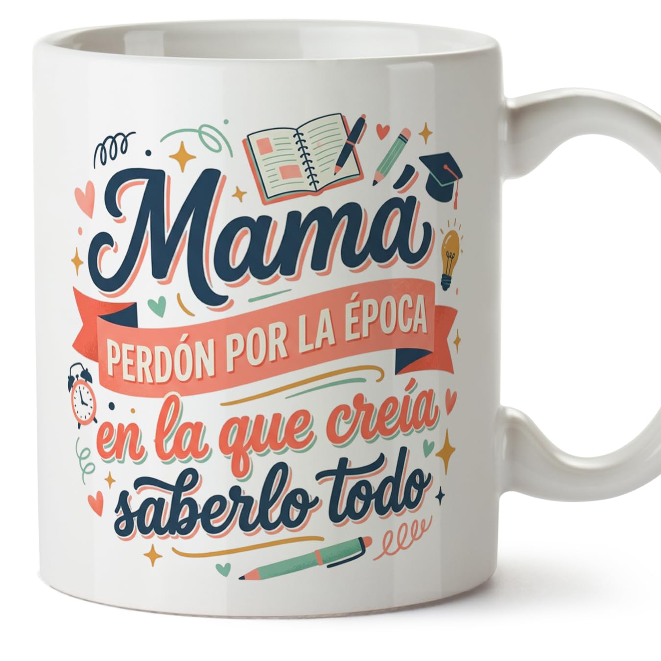 MUGFFINS Taza mamá con frase Para el mundo eres una madre pero para la familia eres el mundo en Español | regalo madre | 330 Ml 11 oz | Idea original para regalar | progenitores v1 — view 26
