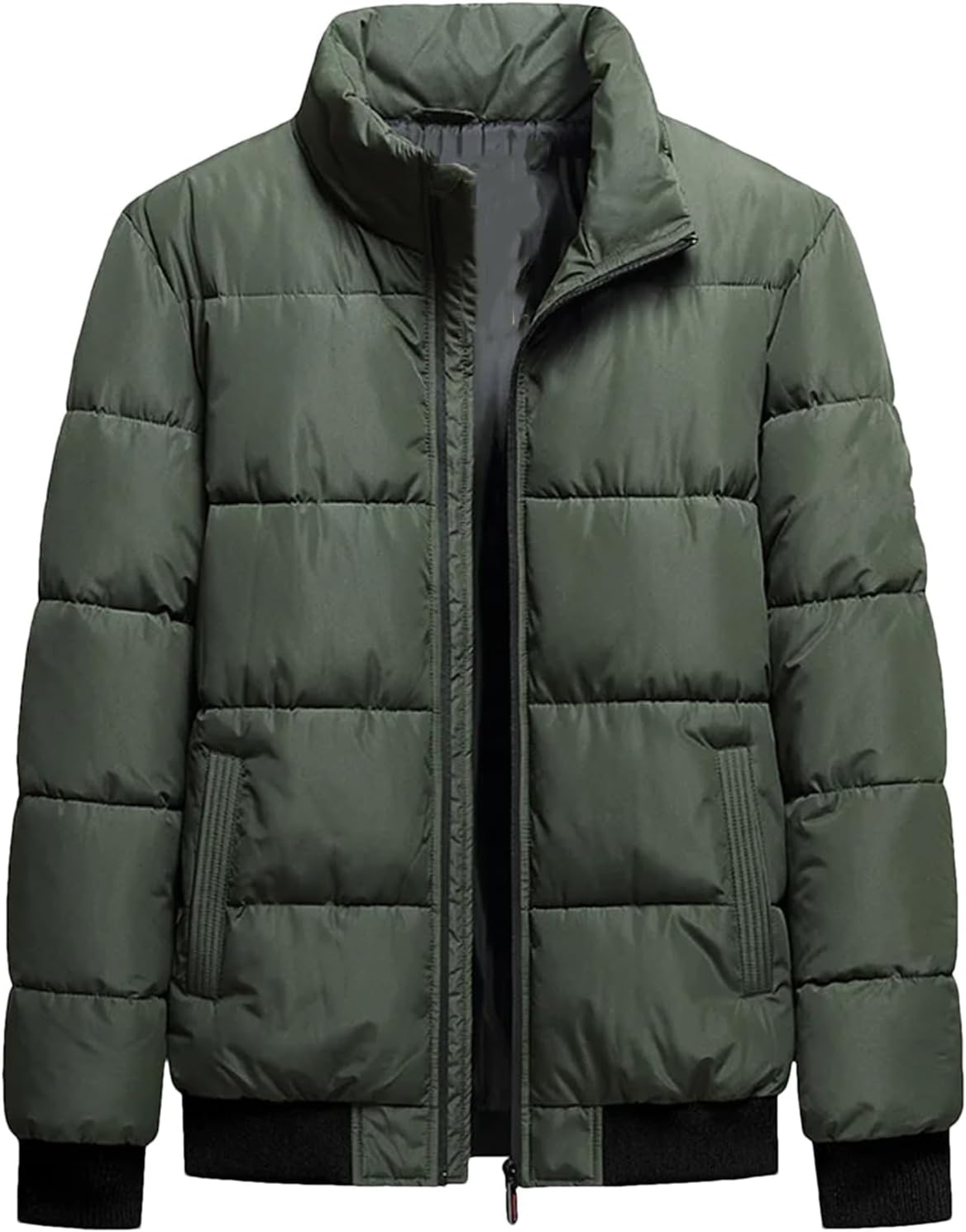Men Cotton Jacket Warm Stand Collar Outdoor Casual Fashion Oversize Winter Coat