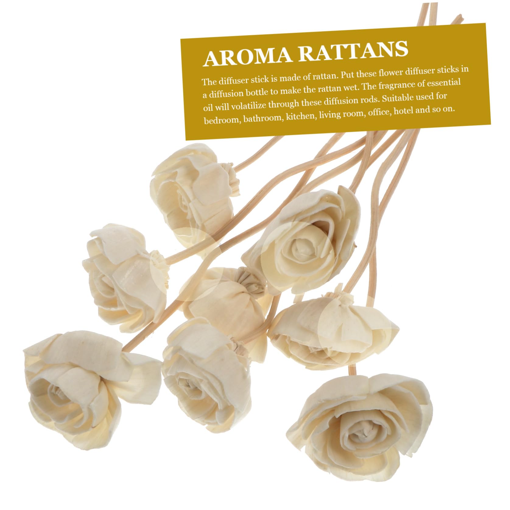 Alipis 32 STK Tong-Gras- Stick Mit Ätherischen Ölen Diffusor-Sticks Rein Nebel Duftdiffusor Für Zu Hause Stick-diffusor Duftdiffusoröl Aromatherapie Pflege Topper Flüssig Rattan Weiß