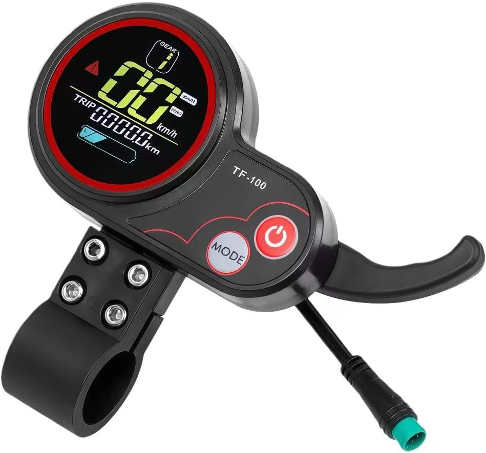 TF-100 5-Pin Universal Electric Scooter LCD Throttle Controller | 36-60V With Display & Power Switch, Waterproof Plug-And-Play, Fits Kugoo, Yume, TIFGALOP, INXING, Kaabo Electric Scooters