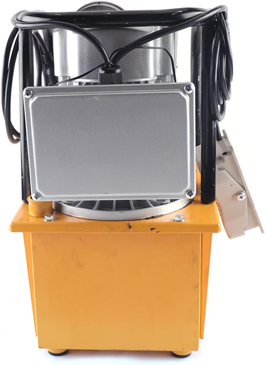 750W Electric Hydraulic Pump, 10000PSI 110V Driven Hydraulic Pump Double Solenoid Valve Double-Acting 7L Capacity Pressure Gauge Oil Pump Dual-Act Pedal Solenoid Valve
