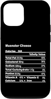 iPhone 14 Pro Funny Muenster Cheese Thanksgiving Nutritional Fact Case