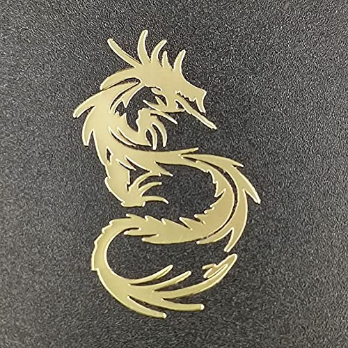 Lot de 2 autocollants en vinyle pour voiture Motif dragon Doré Cover