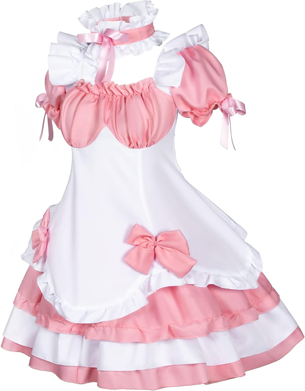 Anime French Maid Lolita Fancy Queen Princess Dress Cosplay Costume Furry Cat Ear Gloves Socks Set - Image 3