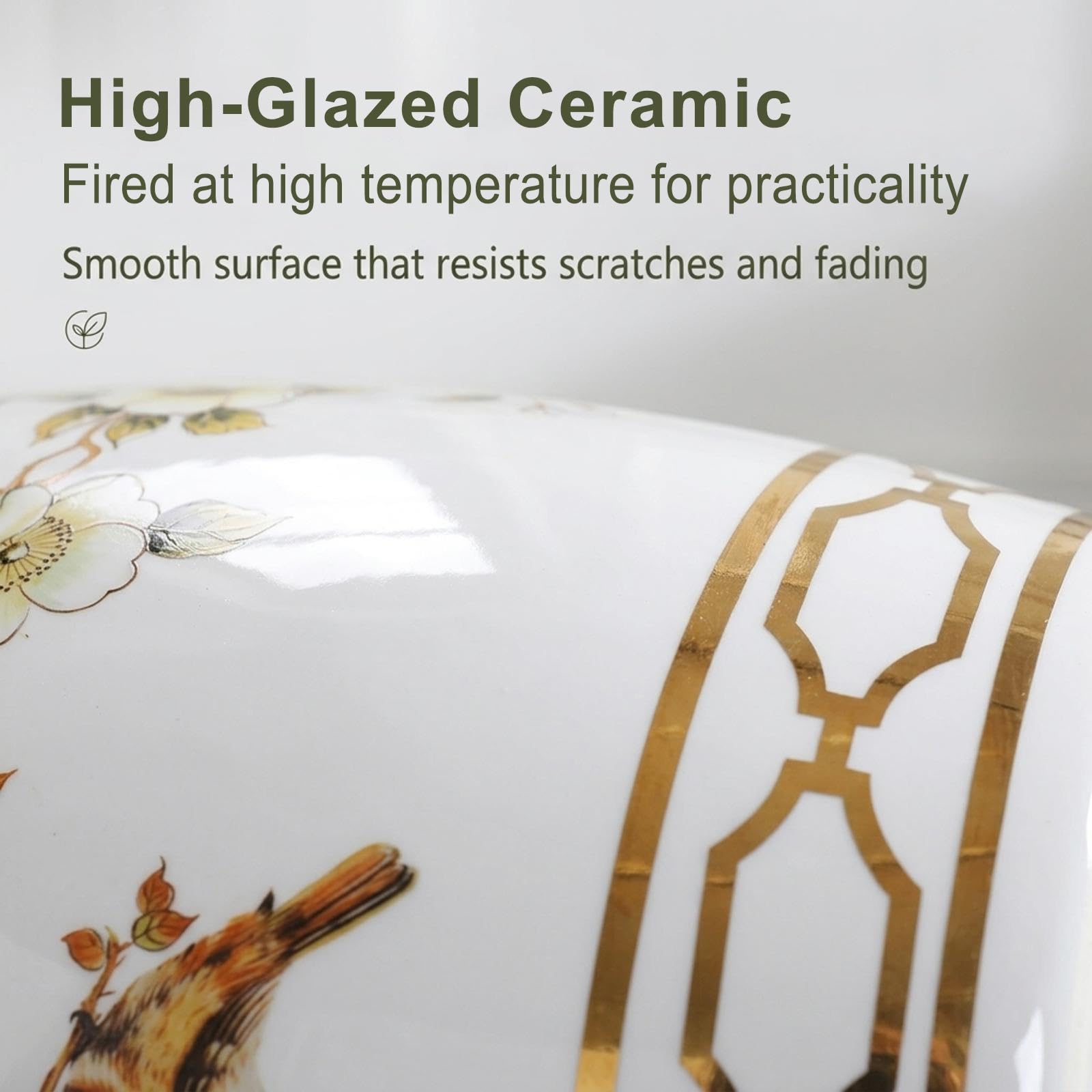 Sgabello da Giardino in Ceramica,Sgabello a Tamburo in Ceramica Smaltata | Piedini Antiscivolo,Superficie Superiore Piatta e Stabile,per Soggiorni Camere da Letto Cortili.