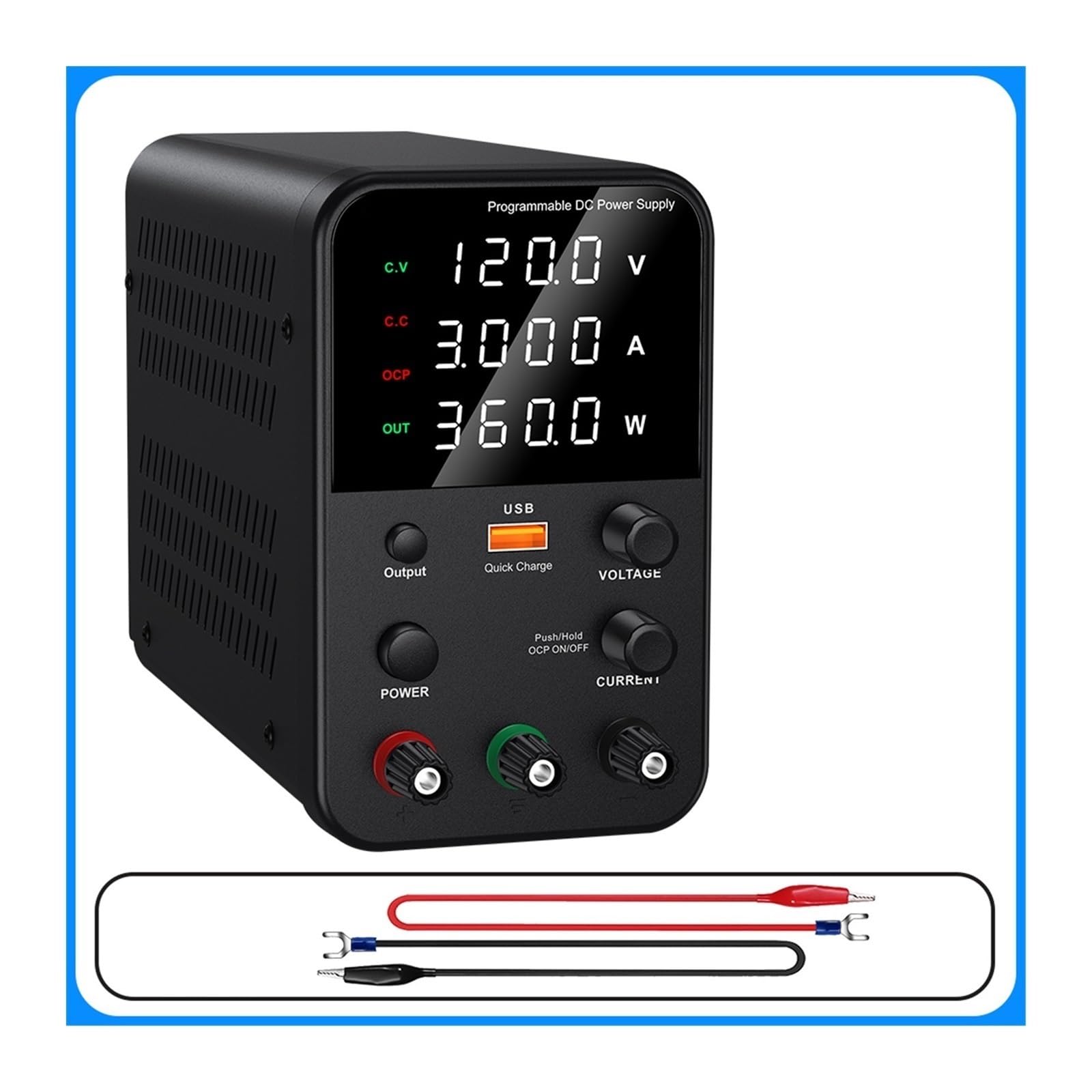 Zmienne zasilanie, Zasilacz Laboratoryjny DC 30 V 60 120 160 Regulowany Impulsowy Ustawiony Prąd Włączenia/wyłączenia(WPS1203H 120V 3A)