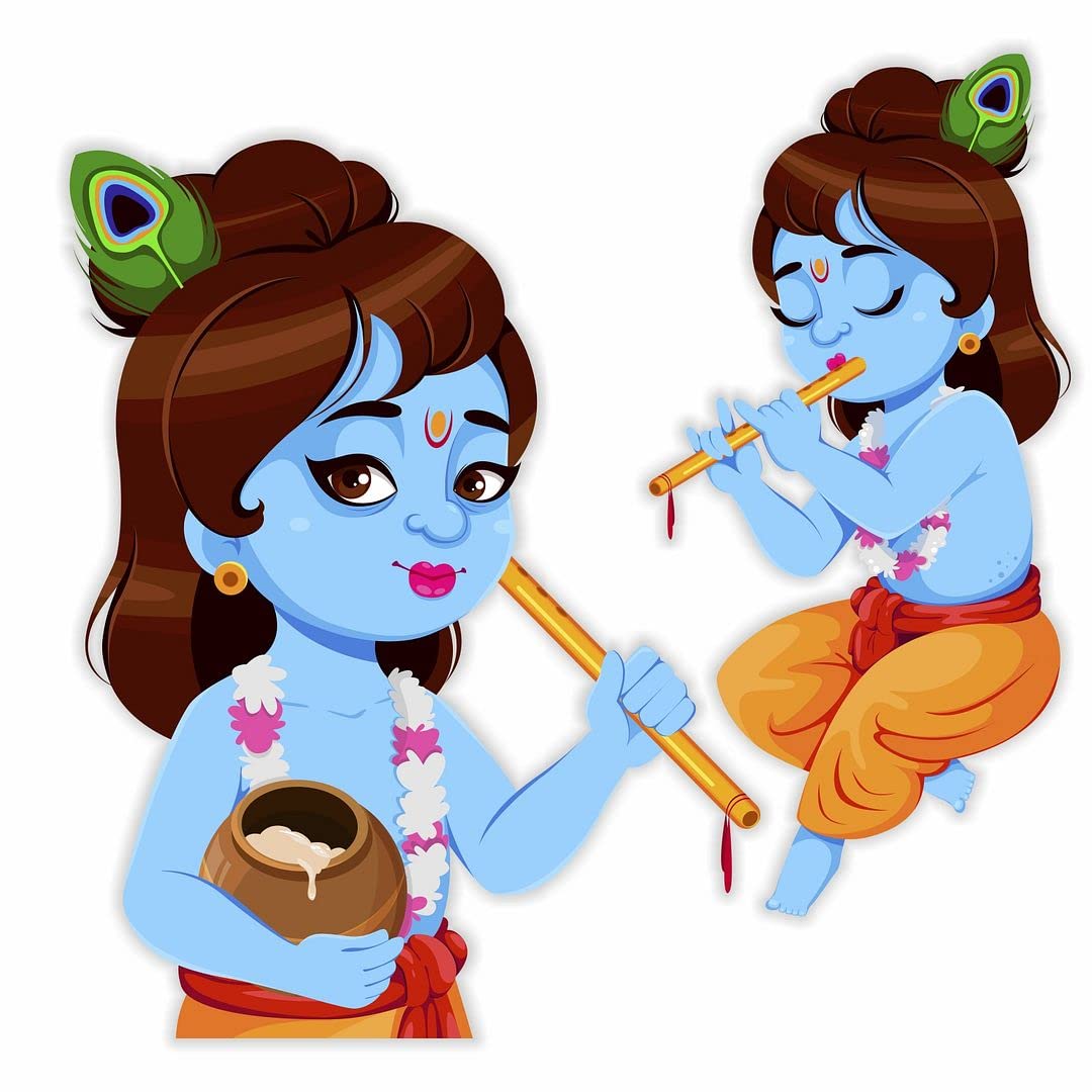 CVANU Bal-Kanhaiya Playing Flute Religious Wall Sticker Vinyl Size(70cm X 74.6cm) Multicolour (B09KXFQVC3) Amazon Price History, Amazon Price Tracker
